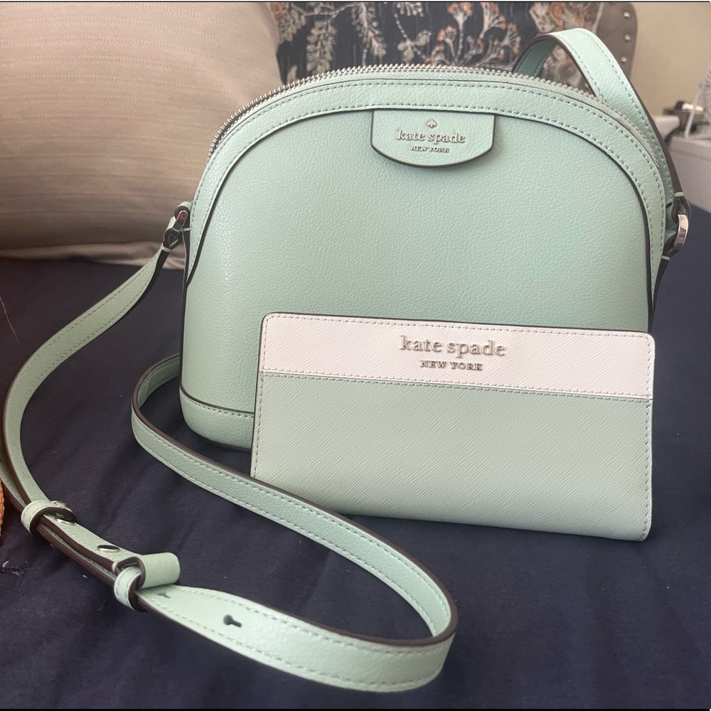 SOLDDome shaped crossbody with matching wallet